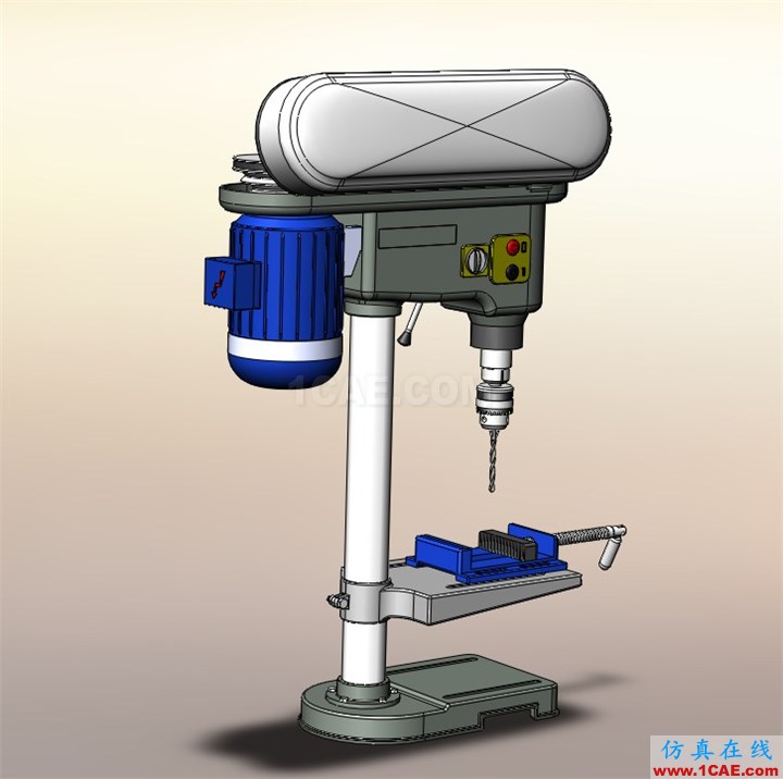 SolidWorks鉆床模型下載solidworks simulation分析案例圖片2