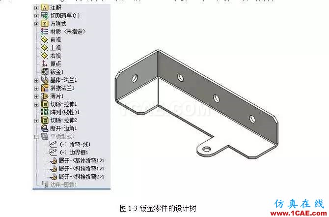 solidWorks?鈑金零件設(shè)計教程之一，必須的收藏！solidworks simulation應(yīng)用技術(shù)圖片3