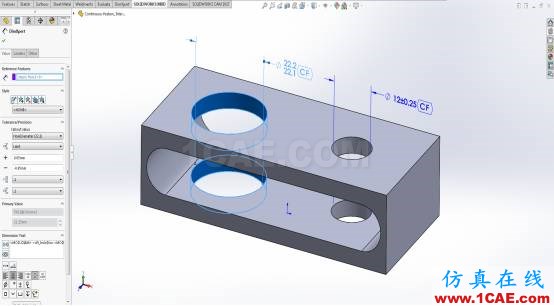 SolidWorks MBD:符合ASME Y14.5-2009標準的連續(xù)特征公差標注solidworks simulation應(yīng)用技術(shù)圖片3