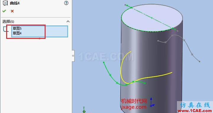 solidworks如何使用投影曲線？solidworks simulation培訓(xùn)教程圖片15