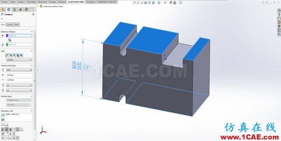 SolidWorks MBD:符合ASME Y14.5-2009標準的連續(xù)特征公差標注solidworks simulation培訓(xùn)教程圖片5