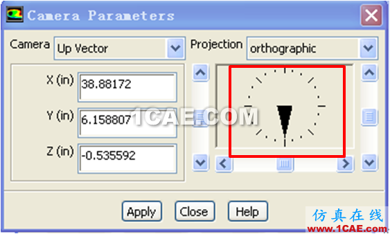 FLUENT中用camera parameter將視圖精確旋轉(zhuǎn)90度