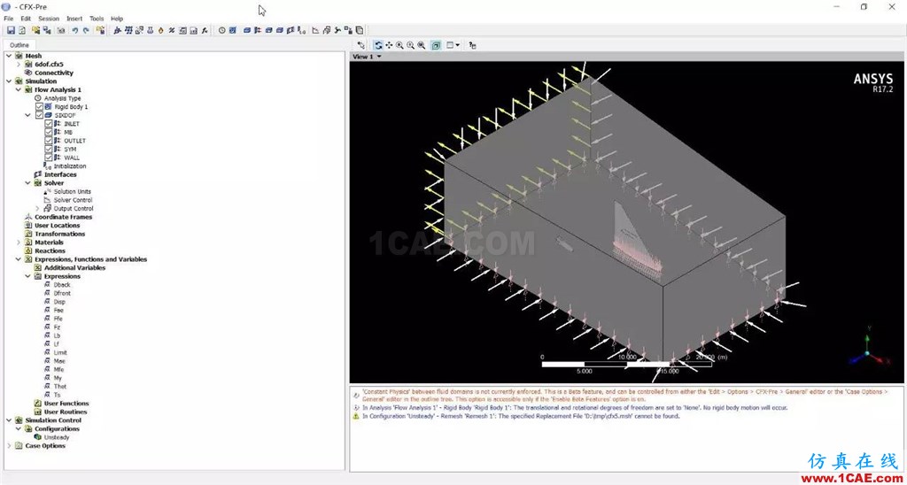 導(dǎo)彈分離六自由度運(yùn)動(dòng) CFX計(jì)算中文專家插件V1.0cfx分析圖片5