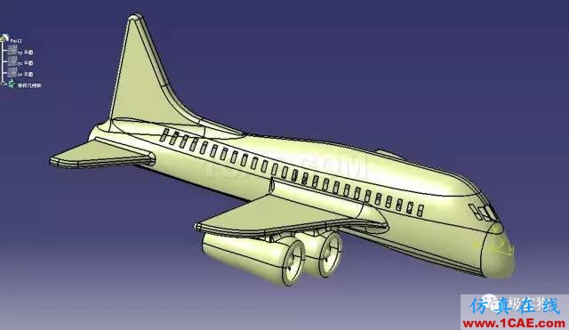 【飛行模型】航空飛機表面外形3D圖紙 CATIA設(shè)計 IGS格式Catia分析圖片3